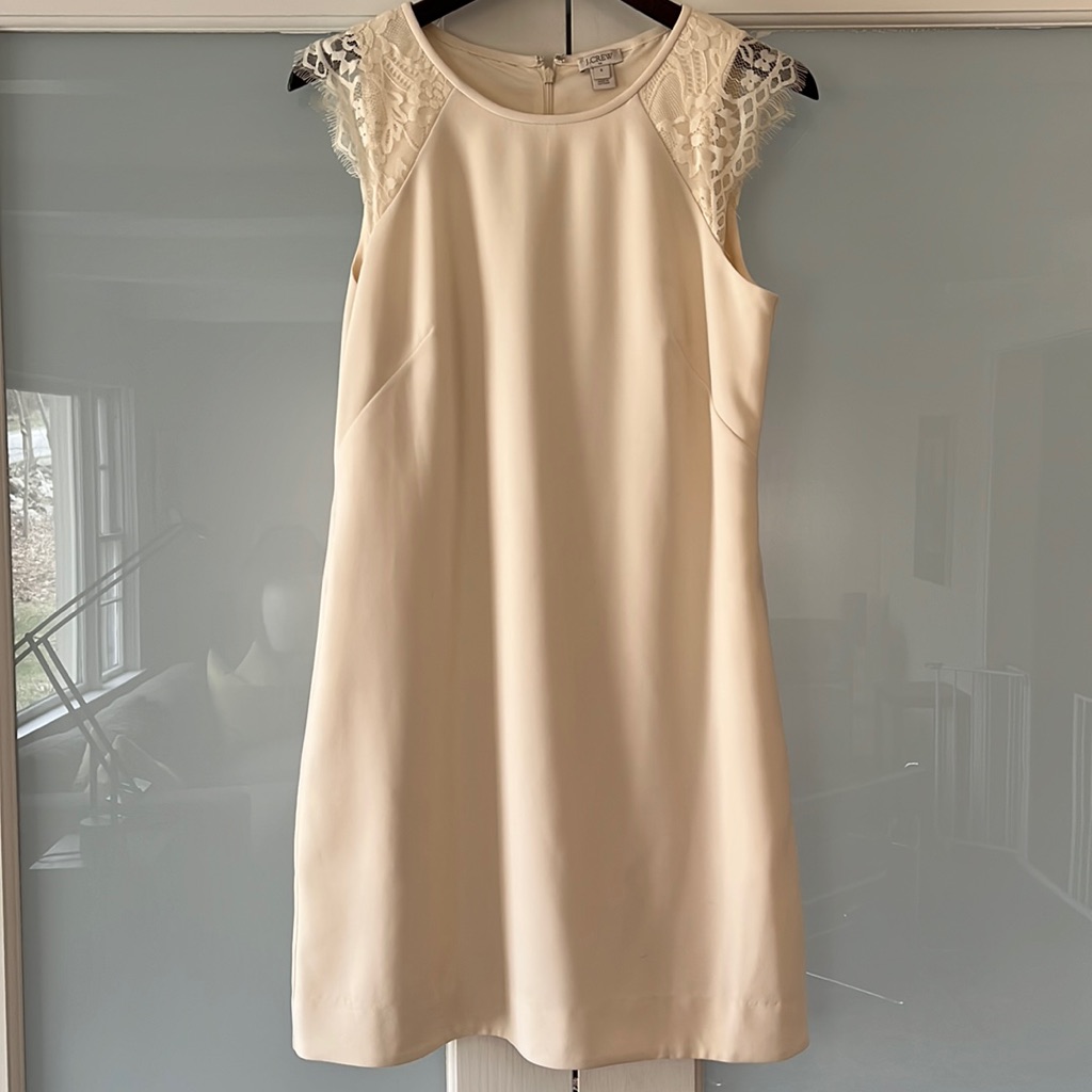 Jcrew Ivory Shift Dress